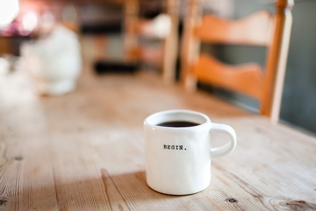 cup of coffee on a table