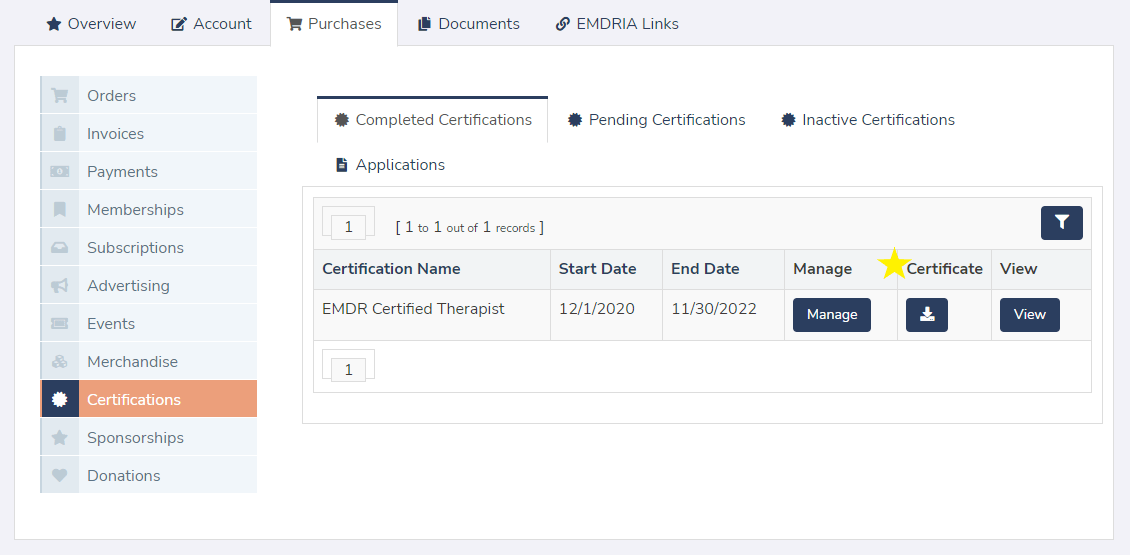 Screenshot Certification Certificate Screenshot Certification Certificate