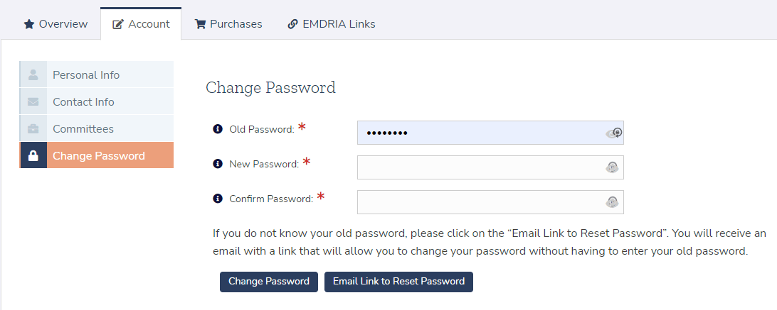 Screenshot Change Password