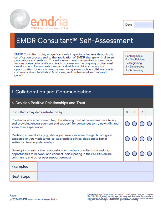 EMDR Consultant Self-Assessment 20240930