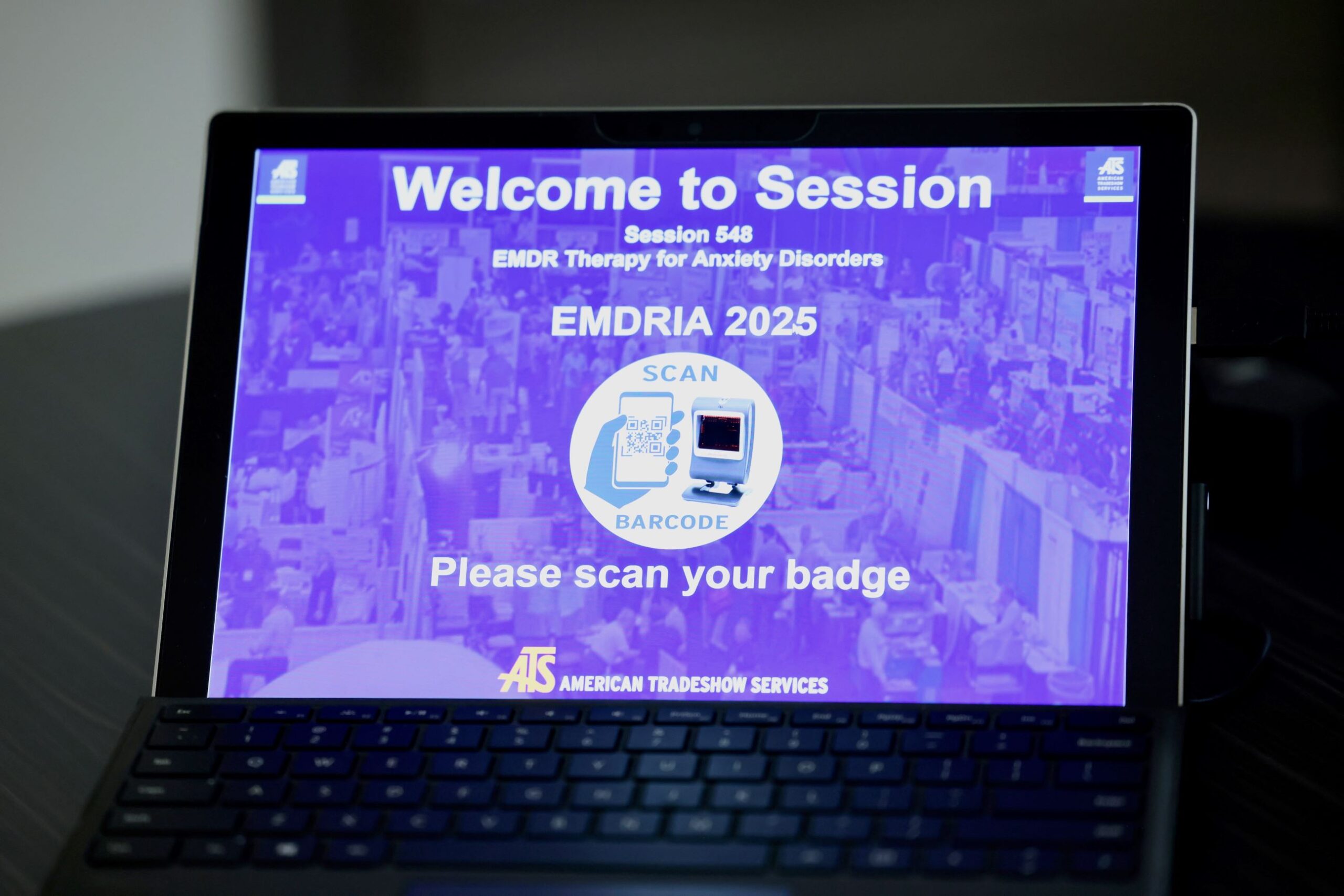 2025EMDRIAConferenceSessionScreen Session check-in screen at 2025 EMDRIA Conference