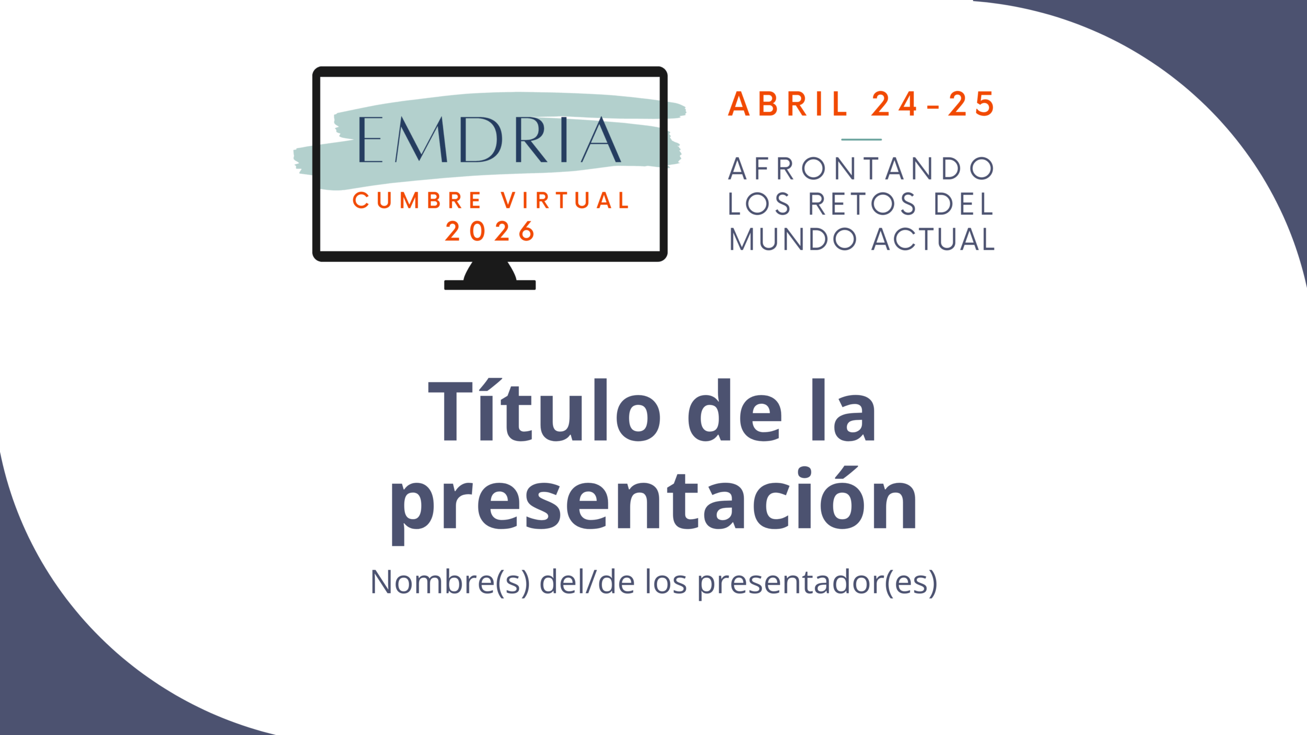 Plantilla de presentación en español para Canva - 2026 cumbre virtual